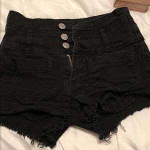 Black High Waisted Shorts